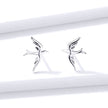 925 Sterling Silver Earrings 0.7*1.2cm for Women