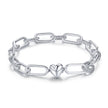 925 Sterling Silver Oxidized Bracelet 17cm for Women