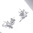 925 Sterling Silver Earrings 1.3*0.6cm for Women