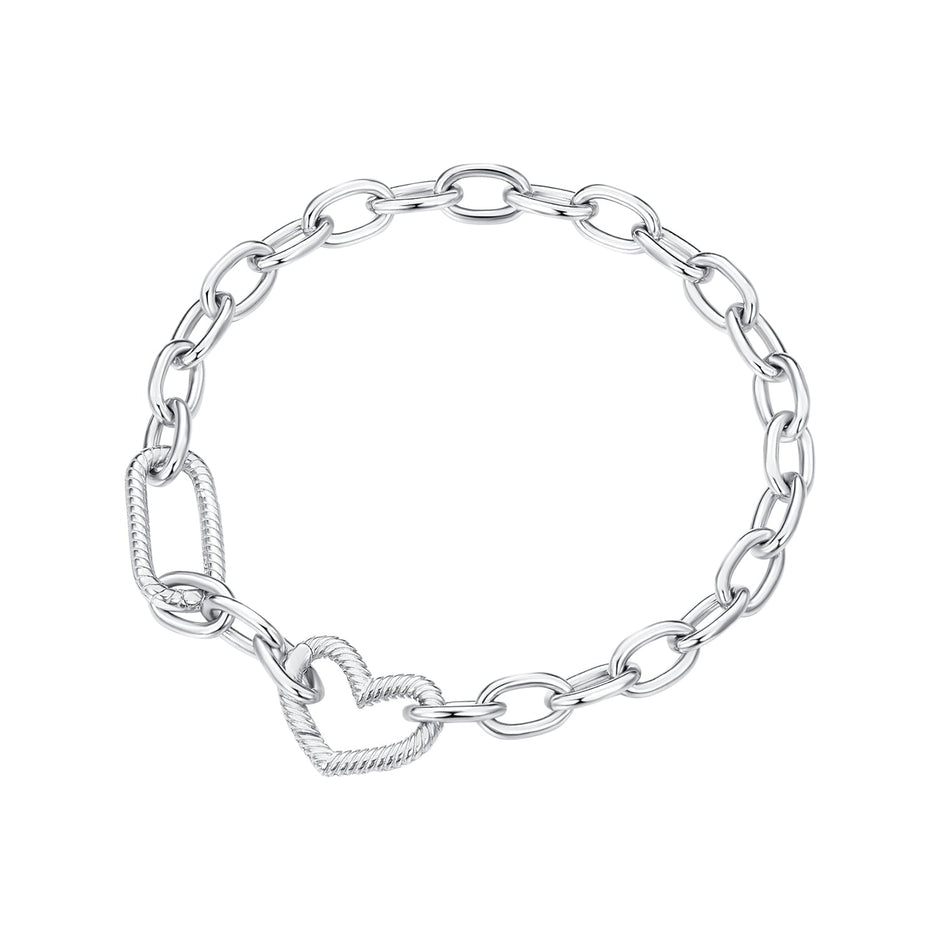 925 Sterling Silver Plated 190mm Bracelet for Women
