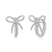 925 Sterling Silver Earrings with White Gold Plating for Women