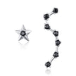 925 Sterling Silver Earrings with Pavé Setting CZ - 2.3cm Height