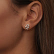 925 Sterling Silver Plated White Gold Earrings