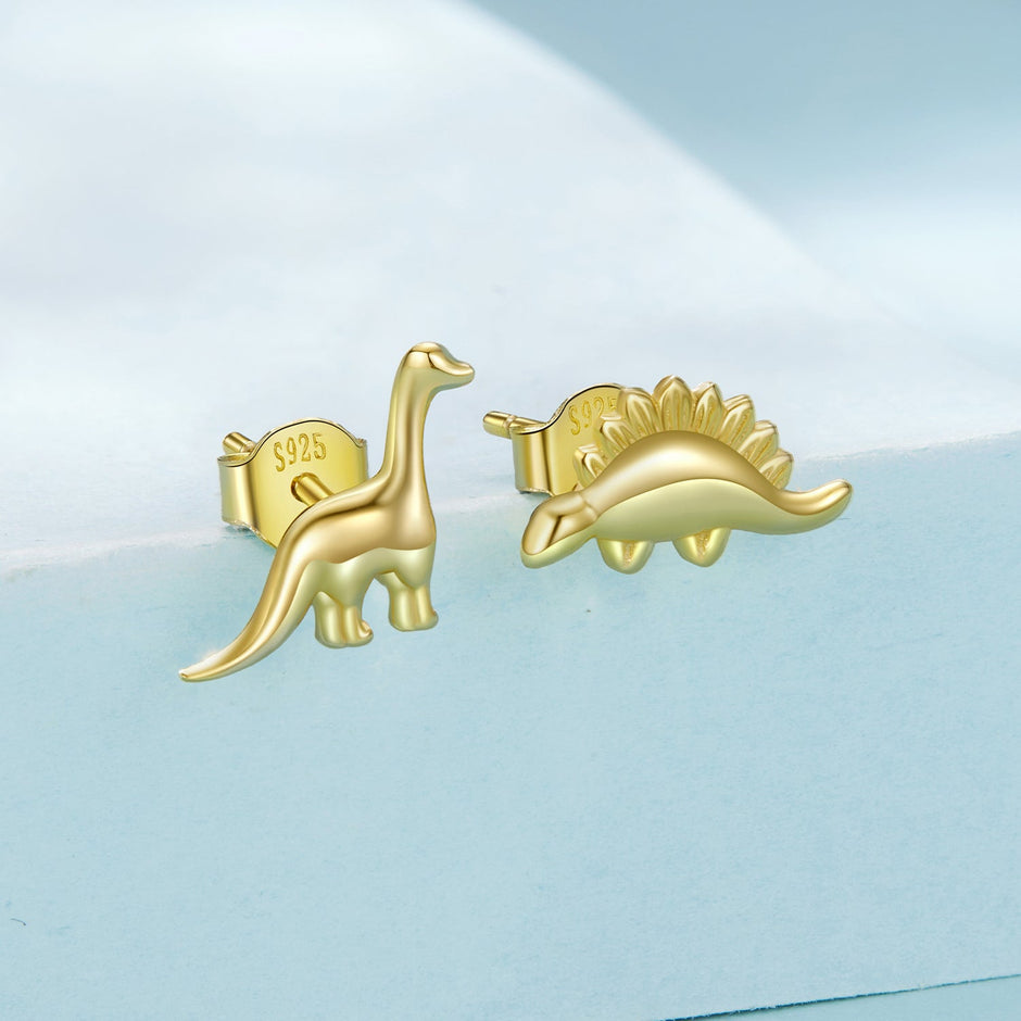 925 Sterling Silver Earrings with Oxidized Finish, 1.1*1cm & 1.2*0.6cm for Women