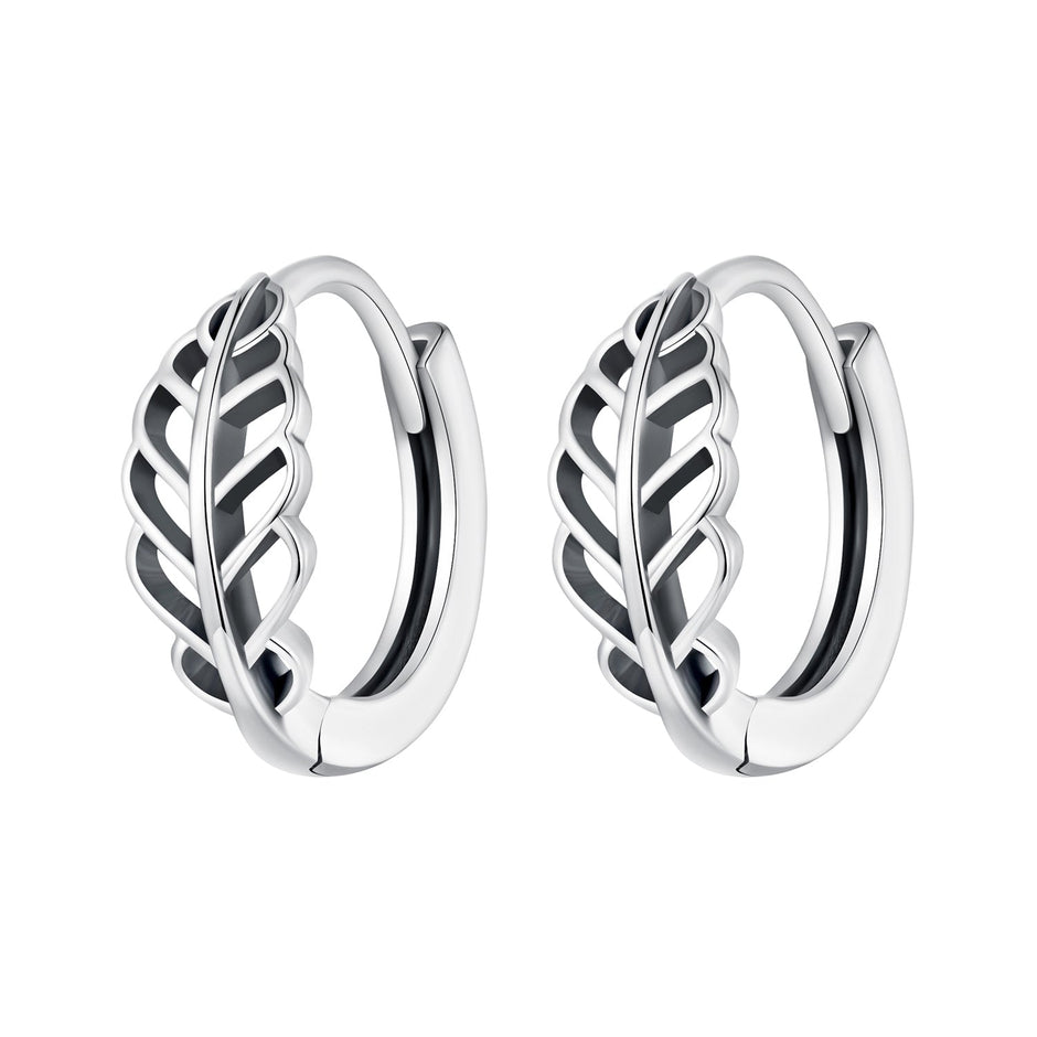 925 Sterling Silver Oxidized Earrings 12*5mm