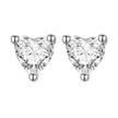 999 Platinum Plated S925 Silver Pavé Setting Earrings for Women