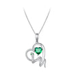 S925 Sterling Silver Plated Platinum Necklace with Pavé Setting and CZ