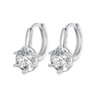 925 Sterling Silver Earrings with CZ and Platinum Plating, Size 13*7mm for Women