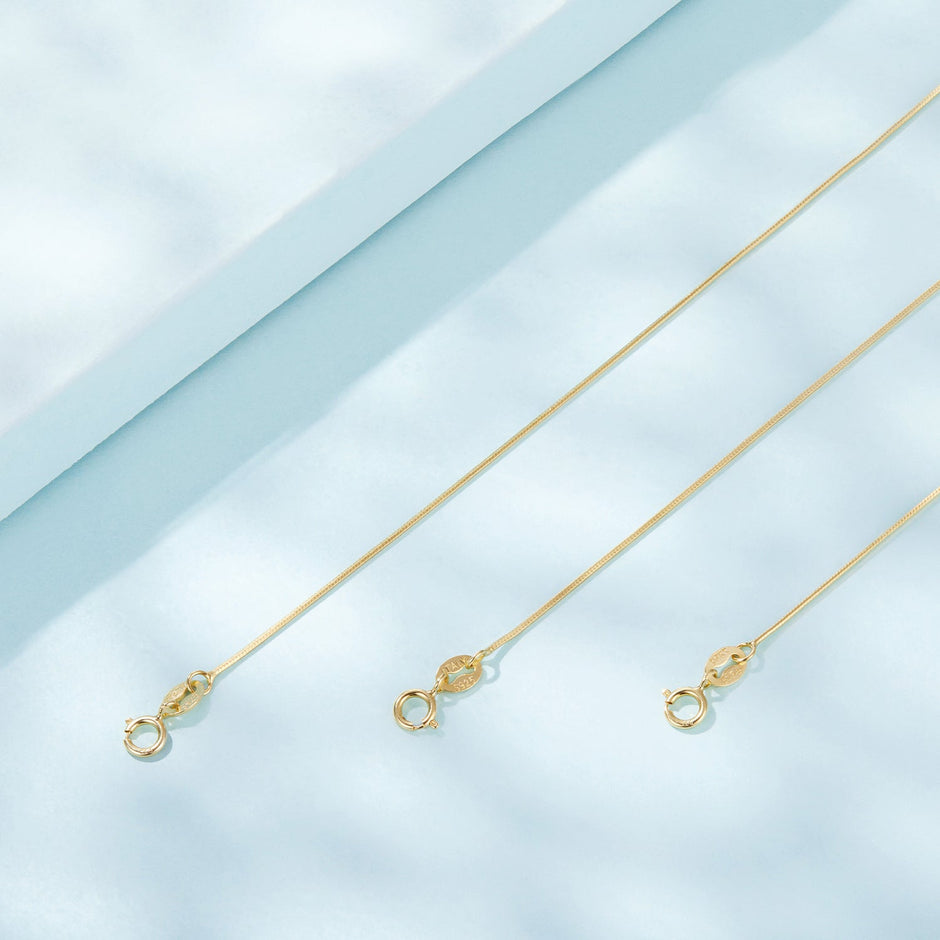 925 Sterling Silver + Plated White Gold 40cm Necklace