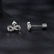 925 Sterling Silver & Moissanite Earrings 0.005ct for Women
