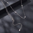 925 Sterling Silver White Gold Plated Adjustable Moissanite Necklace for Women