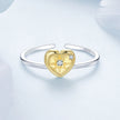 925 Sterling Silver Plated White Gold Pavé Setting CZ Ring for Women