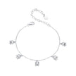 925 Sterling Silver Plated White Gold 12x41mm Pendant Bracelet