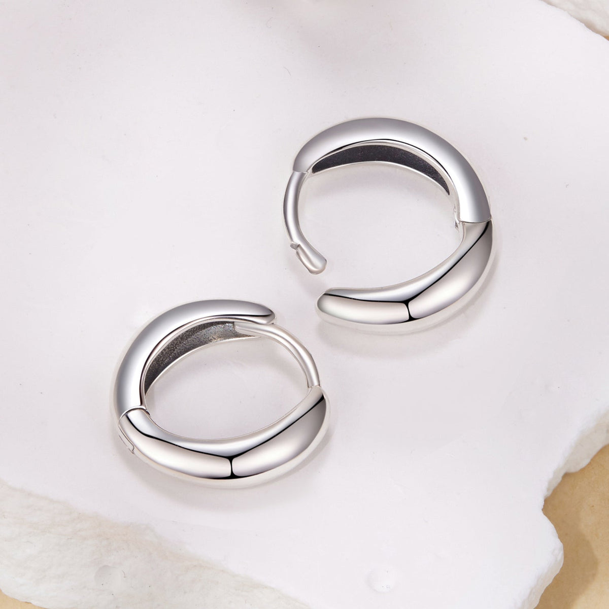 925 Sterling Silver Oxidized Hoop Earrings for Women