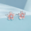 925 Sterling Silver Multi-Color Enamel Pavé CZ Earrings