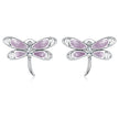 925 Sterling Silver Enamel Process Earrings with Pavé Setting CZ for Women