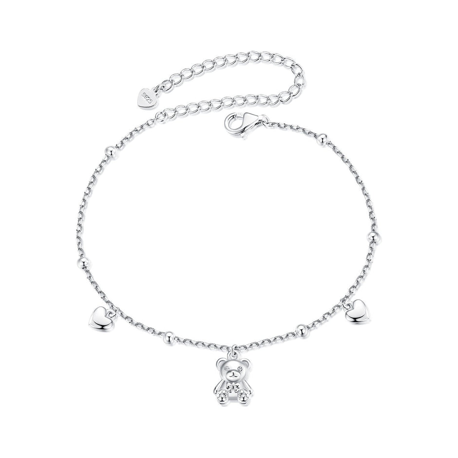 925 Sterling Silver Bracelet with Pavé Setting CZ, 150+60mm Length for Women