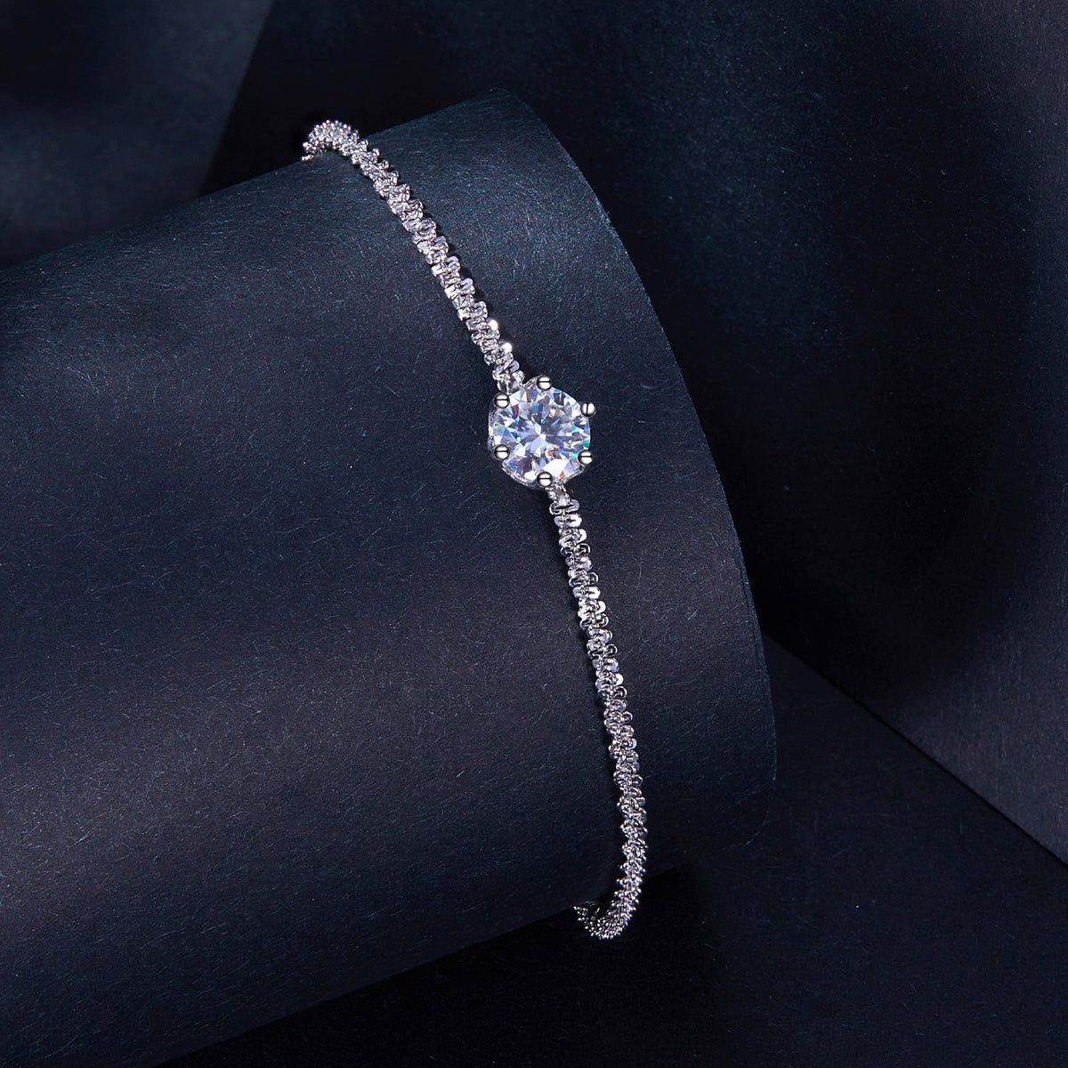925 Sterling Silver 1 Carat Moissanite Bracelet for Women