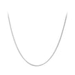 925 Sterling Silver 45S Platinum Plated Necklace for Women - 400mm Length, 0.8mm Thickness