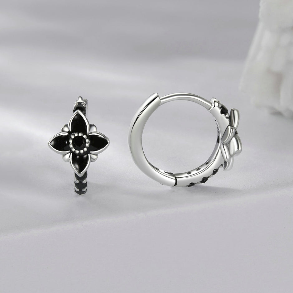 925 Sterling Silver Enamel and CZ Earrings for Women