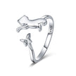925 Sterling Silver Ring with 0.2cm Width and 1.2cm Claw Height