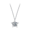 925 Sterling Silver White Gold Plated 1 Carat Moissanite 40+5cm Necklace for Women