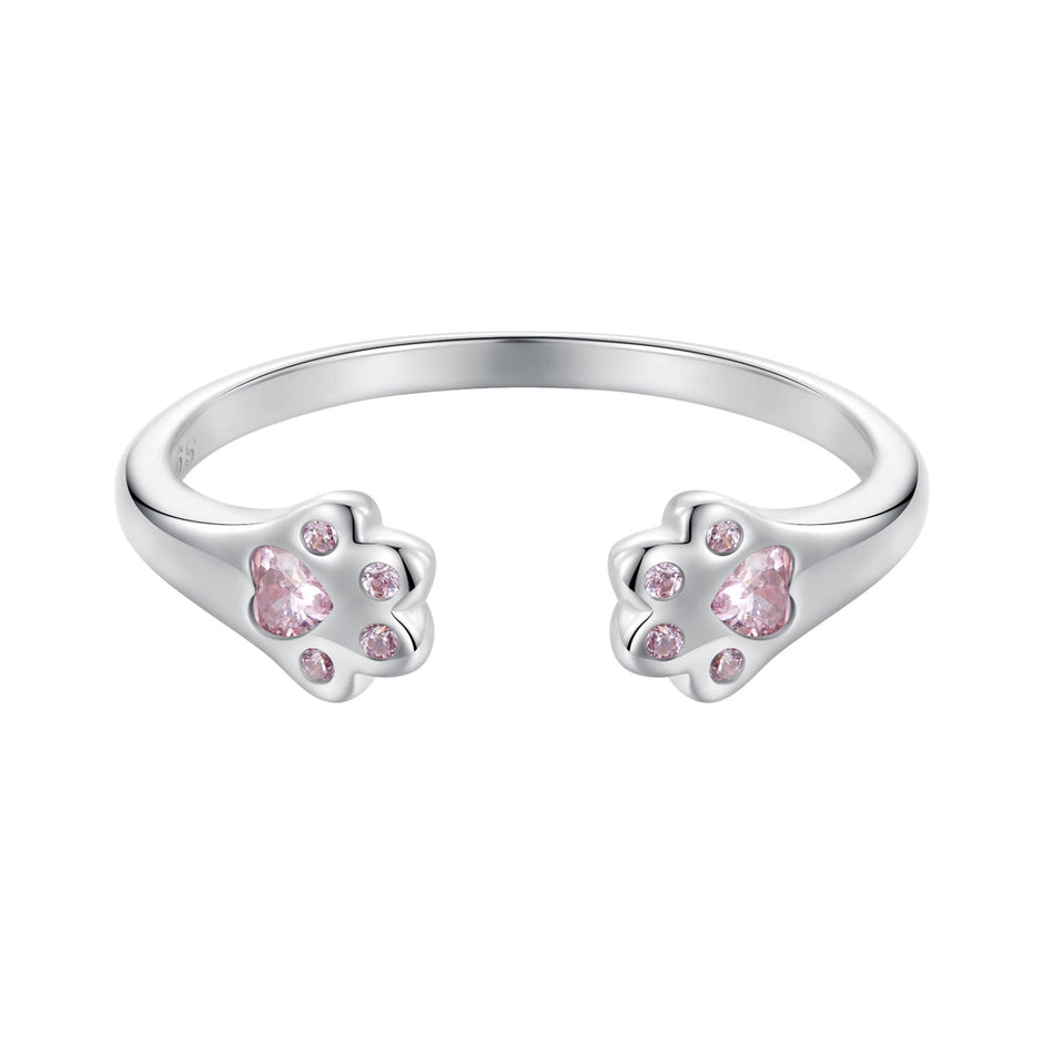 925 Sterling Silver White Gold Plated Pavé Setting CZ Ring