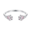 925 Sterling Silver White Gold Plated Pavé Setting CZ Ring