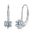 925 Sterling Silver 0.5 Carat Moissanite Earrings for Women