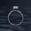 925 Sterling Silver Plated Moissanite Ring Size 6