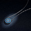 925 Sterling Silver Necklace 40+5cm Pendant 1.2*1.2cm for Women