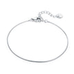 925 Sterling Silver Adjustable Platinum Plated Bracelet for Women