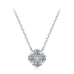 925 Sterling Silver White Gold Plated Moissanite 40+5cm Necklace for Women