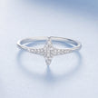 925 Sterling Silver White Gold Plated Ring with Pavé Setting CZ, Size 6.0 for Women