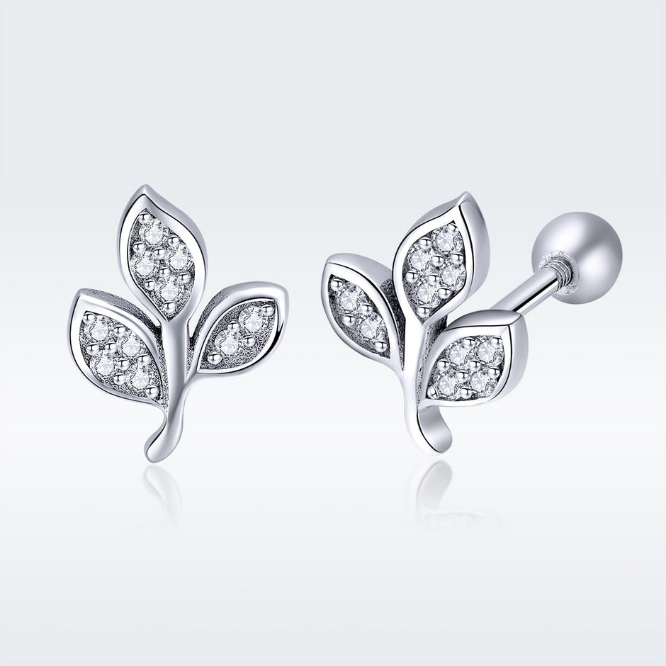 925 Sterling Silver Oxidized Pavé Setting CZ Earrings