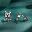 925 Sterling Silver Enamel Earrings 12x9mm