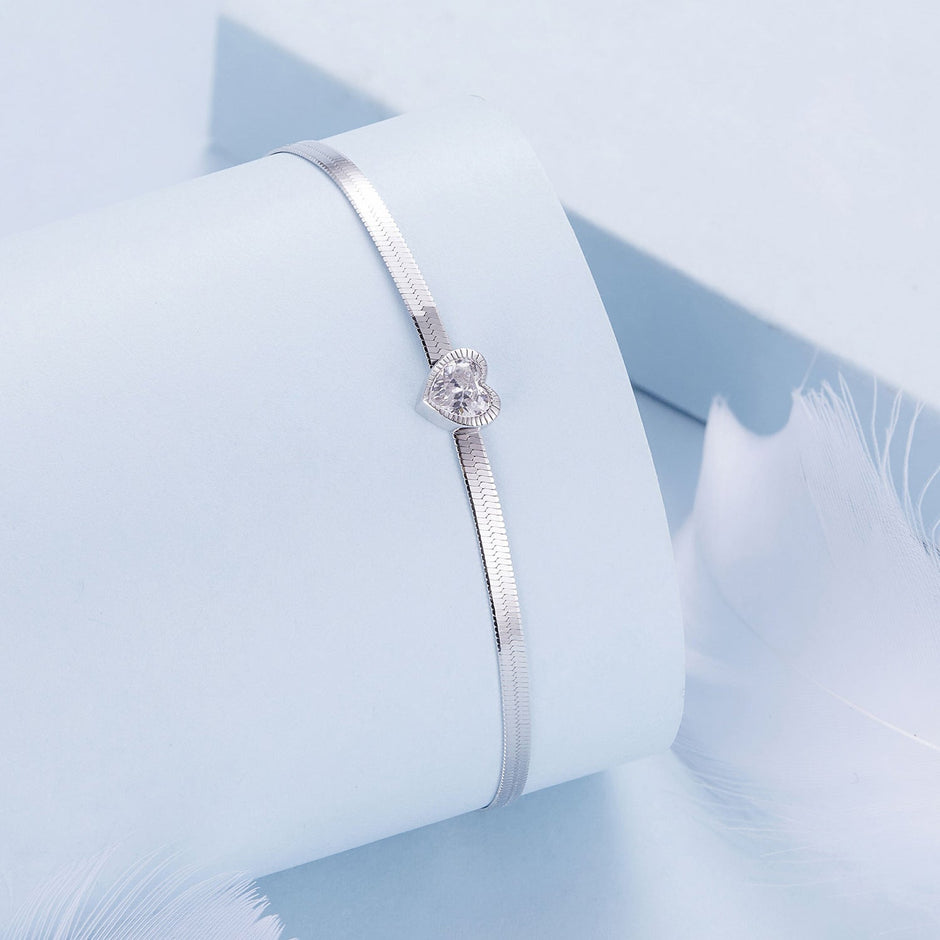 925 Sterling Silver Pavé CZ Bracelet for Women