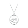 925 Sterling Silver Necklace with Pavé Setting CZ 21*16mm Pendant
