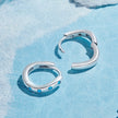 925 Sterling Silver Earrings with Synthetic Turquoise, Oxidized Finish, Size 12*2mm, Women