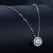 S925 Sterling Silver Moissanite Necklace 400mm with 1ct Moissanite for Women