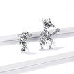 S925 Oxidized Silver Earrings Size 1.5*1cm, 2.4*1.3cm for Women