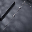 925 Sterling Silver White Gold Plated Moissanite Bracelet, 15+6cm, for Women