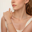925 Sterling Silver & Plated White Gold Bracelet 15+6cm for Women