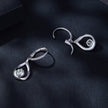 925 Sterling Silver Moissanite 0.5ct Earrings with Pavé Setting, Size 30*11mm for Women