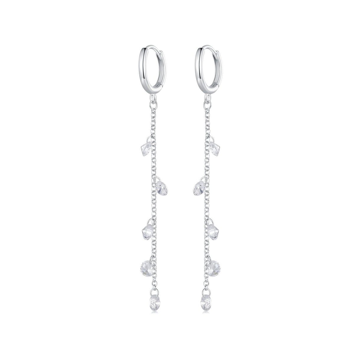 S925 Sterling Silver Pavé Setting CZ Earrings for Women
