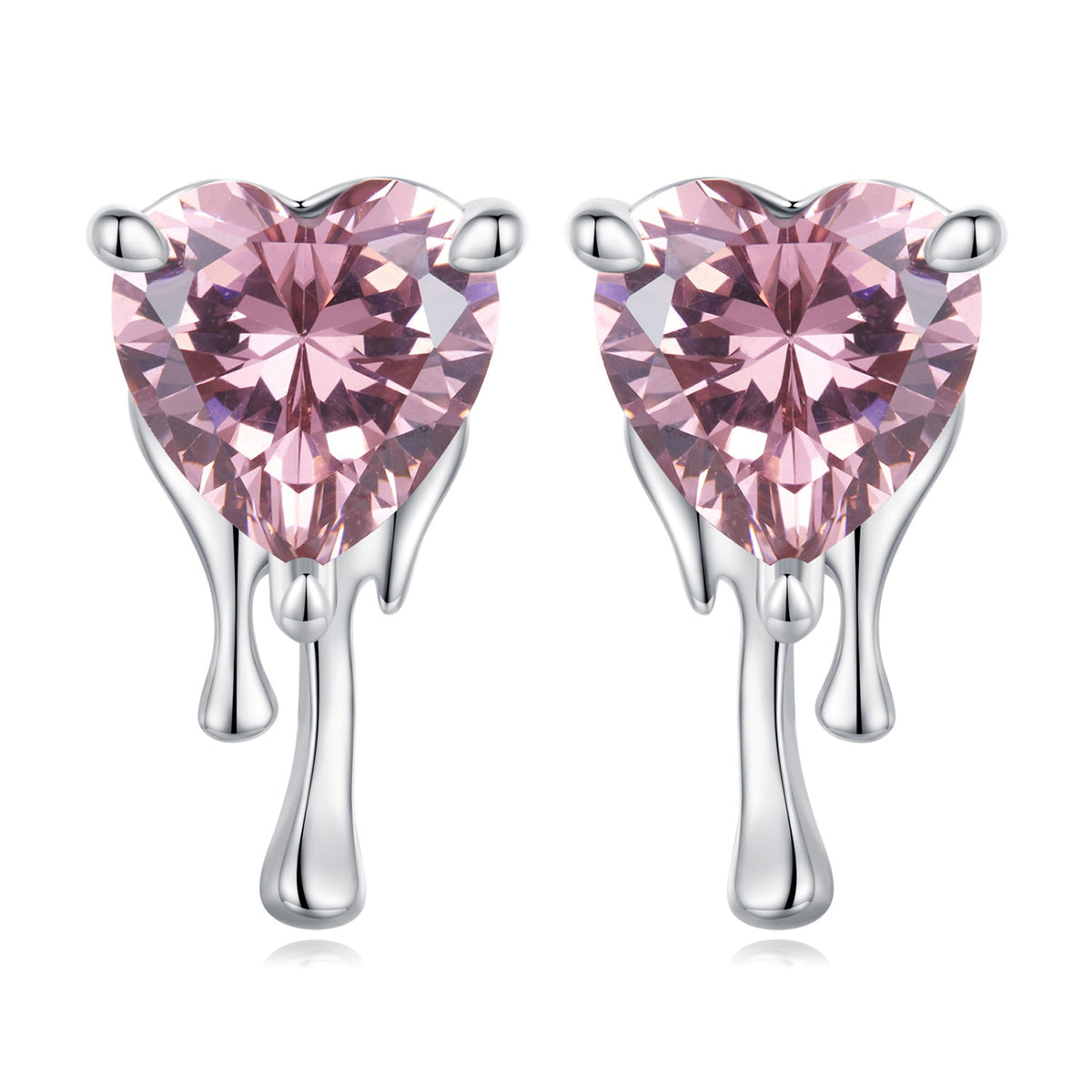 925 Sterling Silver CZ Earrings with Pavé Setting for Women