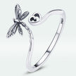925 Sterling Silver Dragonfly Ring for Women