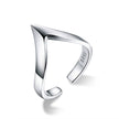 925 Sterling Silver Ring with Platinum Plating - 0.3cm Width - Unisex