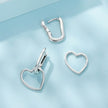 925 Sterling Silver Earrings with Love Pendant for Women