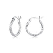 925 Sterling Silver Earrings with White Gold Plating